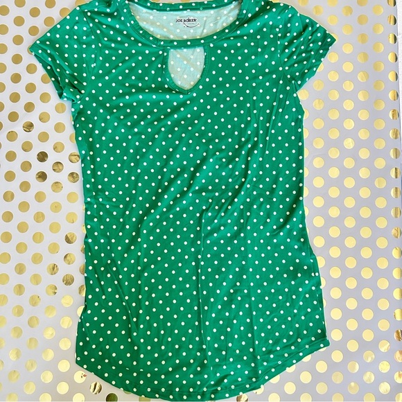 Joe Boxer Green Puff Sleeve T-Shirt with Peter Pan Collar - Picture 1 of 2